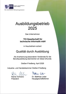 IHK Ausbildugnszertifikat 2025