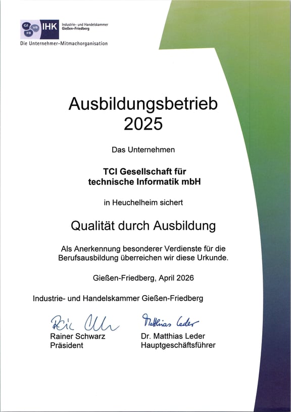 IHK Ausbildugnszertifikat 2025