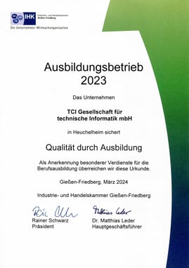 tci Ausbildungsbetrieb 2023