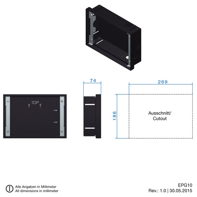 touch panel flush mounted