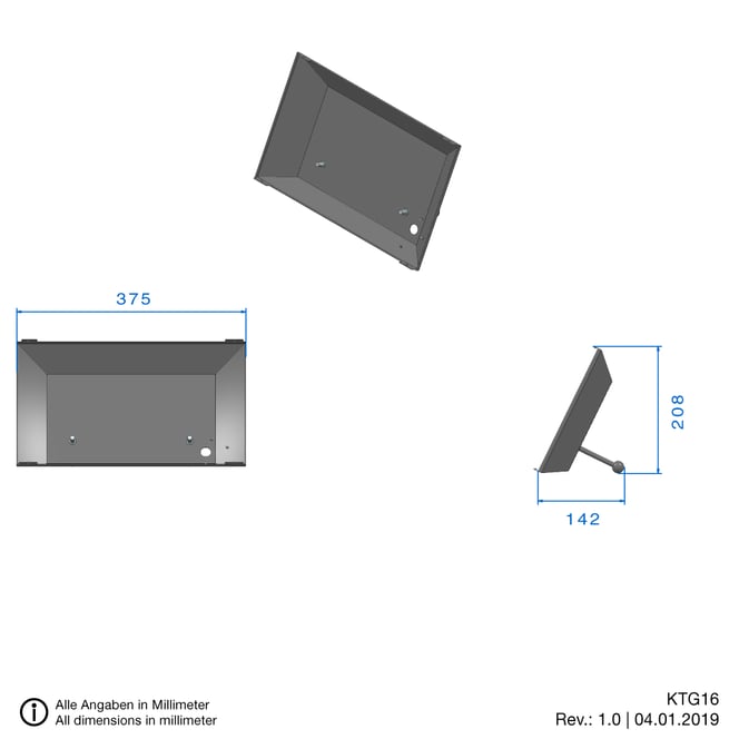 16-inch desk touch panel for building automation