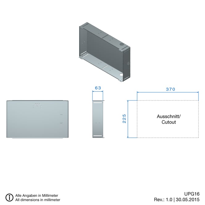 16-inch built-in box touch panel for building automation