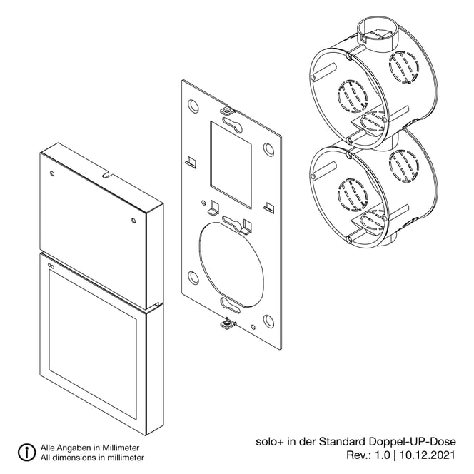 smarter Schalter Touch KNX Unterputz