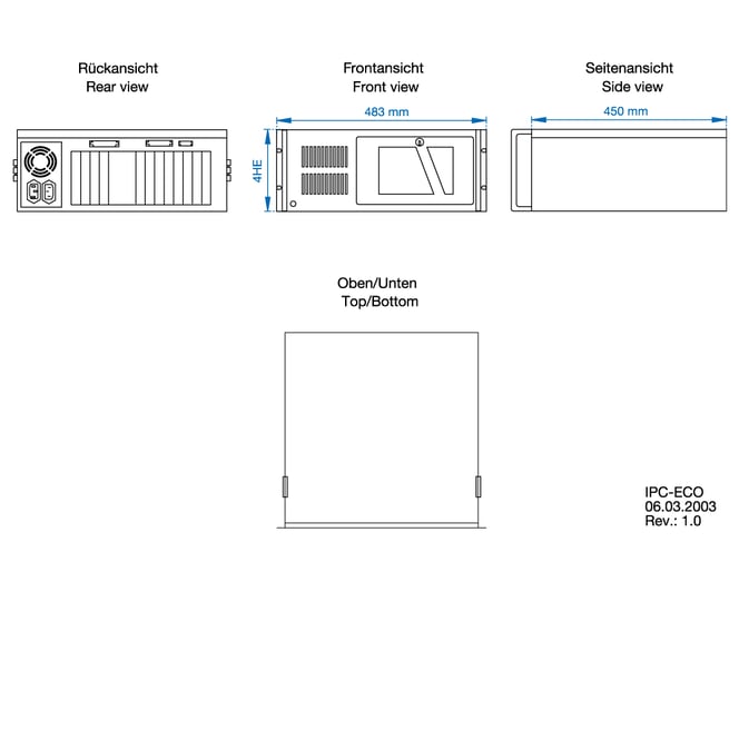 Rack-PC 19-inch for industrial applications