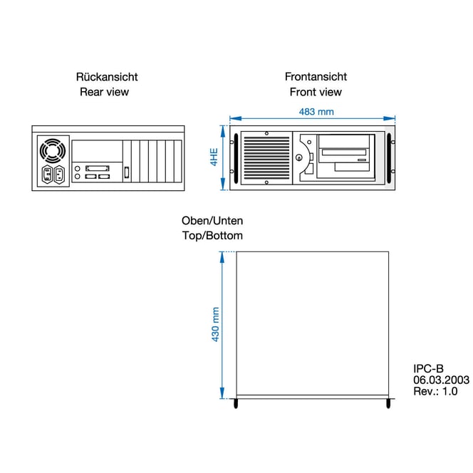 Rack-PC 19-inch for industrial applications