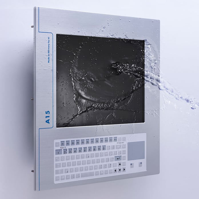 Industrial display with keyboard IP65