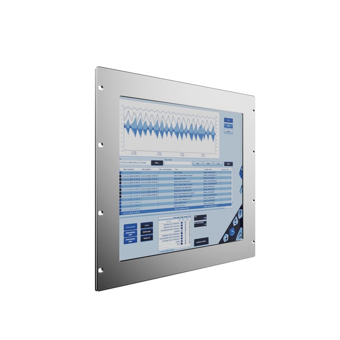 Touch display with stainless steel frame IP65