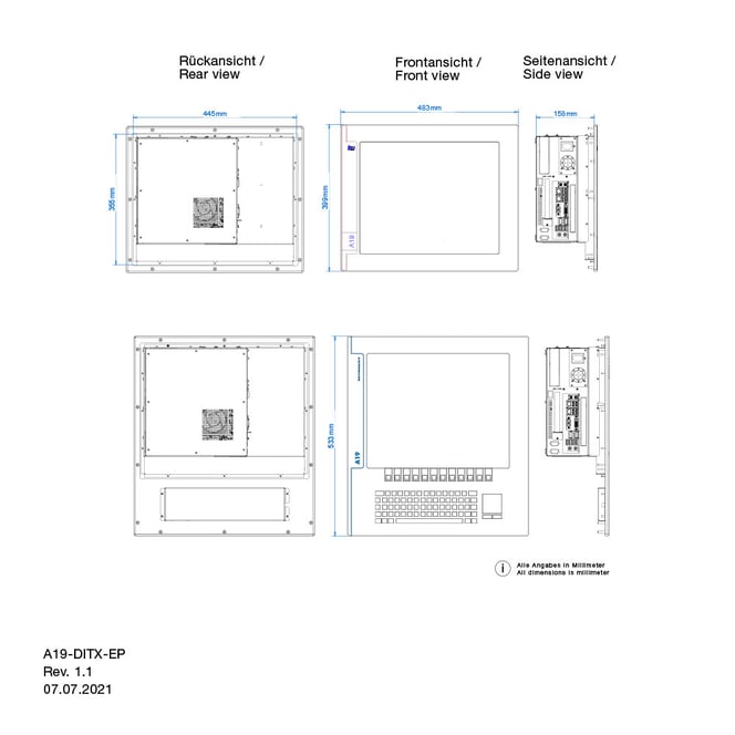 touch panel for industrial area