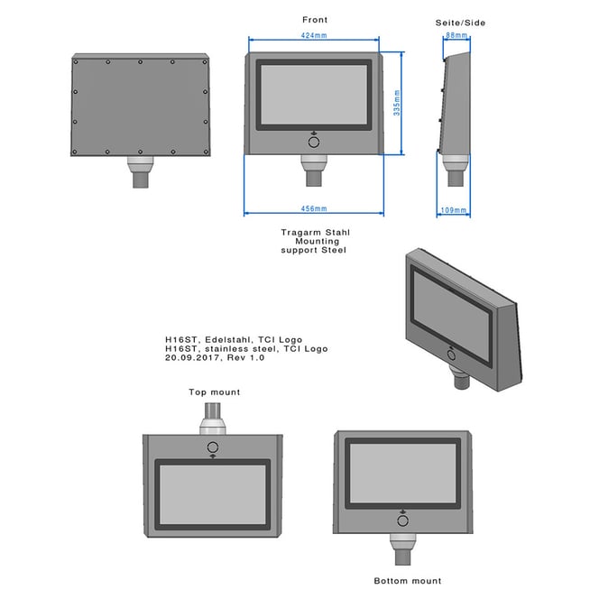 stainless steel touch panel