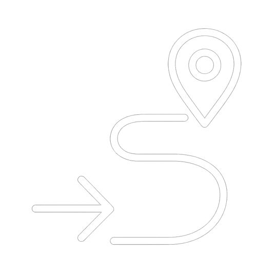 Einfaches Icon fr Dein Weg zu uns keine Beschriftung Linien wei hintergrund transparent