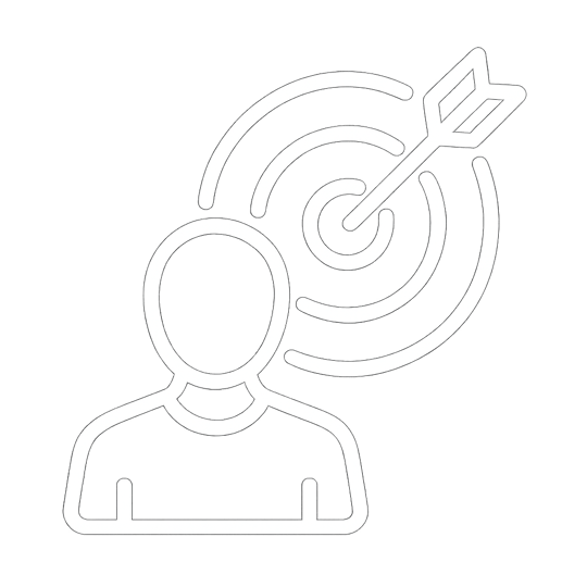 Einfaches Icon fr Unsere Mission keine Beschriftung Linien wei hintergrund transparent-1